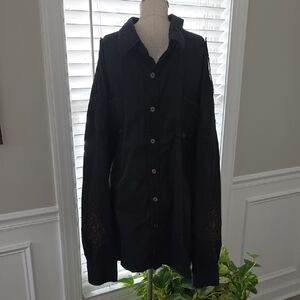Classic Black Button-Down Shirt for Men